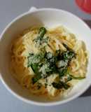 Fideos con crema y albahaca rinden para 4 personas💪😋