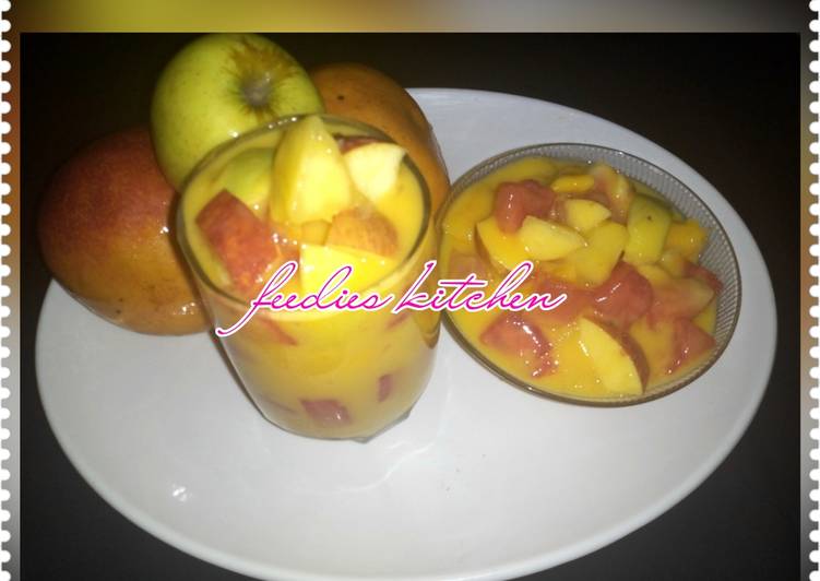 How to Make Super Quick Homemade Mango fruit salad