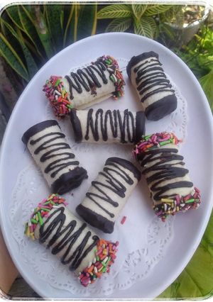 Foto resep Banana roll cake (versi roti tawar)