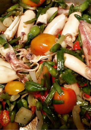 Foto resep Cumi asin kembang genjer