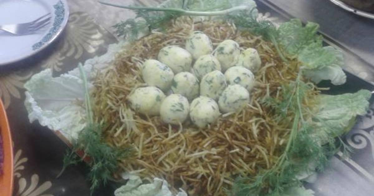 Салат "Гнездо глухаря" - пошаговый рецепт с фото на Повар.ру