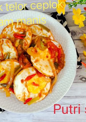 Foto resep Telor ceplok asam manis