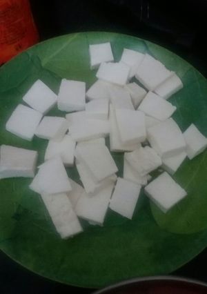A picture of Homemade paneer.