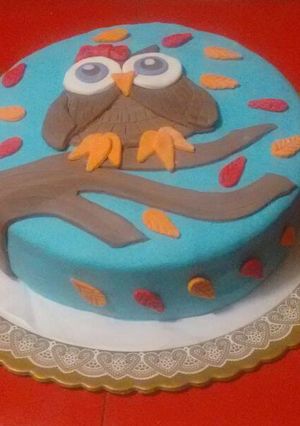 Una foto de Bizcochuelo para forrar con fondant o ballina