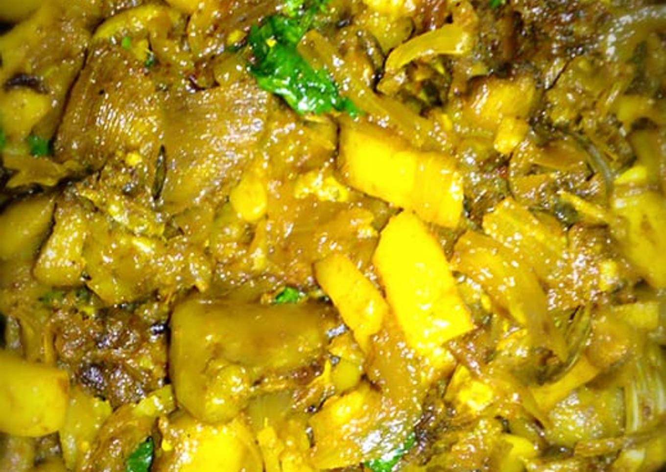Kata chorchori(fish bones and mix vegetable stir fry)