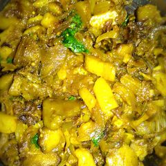 A picture of Kata chorchori(fish bones and mix vegetable stir fry).