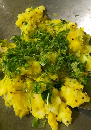 A picture of Colorful Aloo Curry.