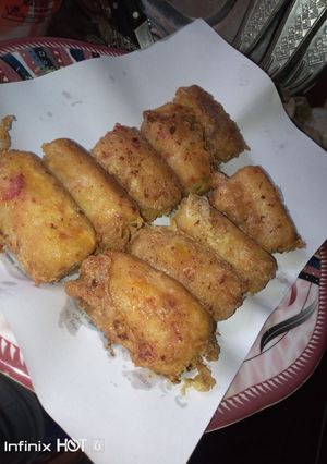 A picture of Yam rolls.