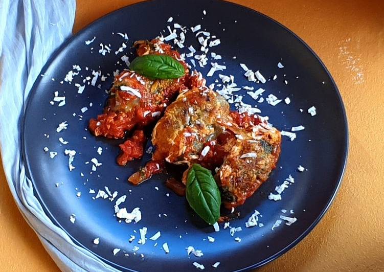 Gnudi al forno con pomodori,mozzarella e ricotta salata