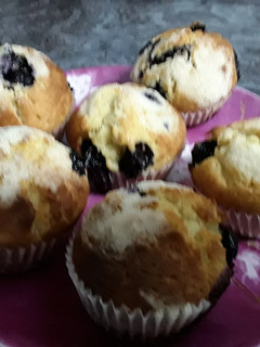 Una foto de Muffins con arándanos naturales