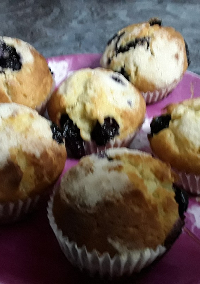 Una foto de Muffins con arándanos naturales