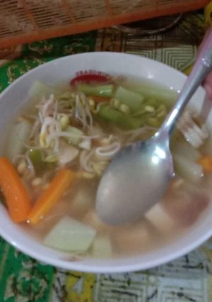 Foto resep Menu diet siang, sop sotong dan sayur