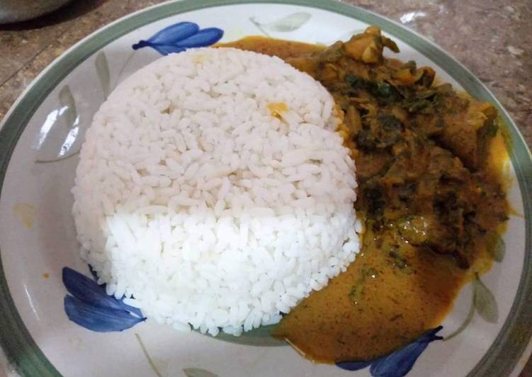 How to Make Award-winning White rice with ofe akwu