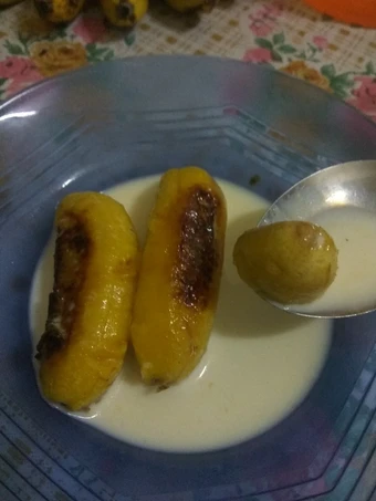 Cara Gampang Membuat Resep Menu diet GM hari ke 4 pisang bakar kuah susu yang Menggugah Selera Anti Ribet, Bisa Manjain Lidah