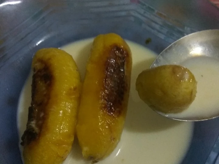 Cara Gampang Membuat Resep Menu diet GM hari ke 4 pisang bakar kuah susu yang Menggugah Selera Anti Ribet, Bisa Manjain Lidah