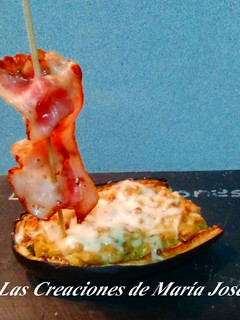 Una foto de Barquito berenjena, sin gluten