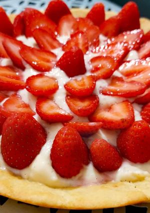 Une photo de Tarte aux fraises sans four