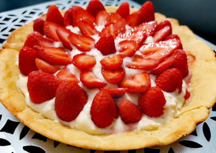 Tarte aux fraises sans four