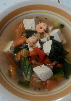 Foto resep Sop tahu udang
