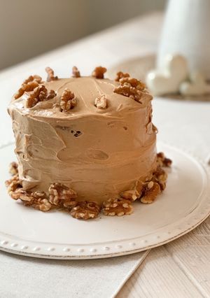 A picture of Coffee & Walnut Cake - Gluten Free.