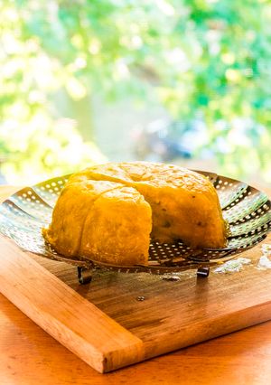 Hình của món Bánh Chuối Hấp + Nước Cốt Dừa.