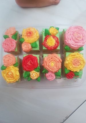 Foto resep Sponge Cake with Decoration Flower