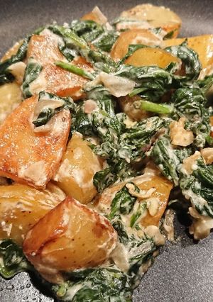 Une photo de Patates aux épinards
