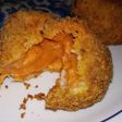 Croquetas de bacalao al pisto