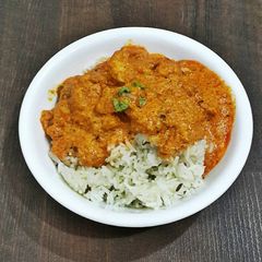 Butter Chicken With Jeera Rice A picture of Butter Chicken With Jeera Rice.