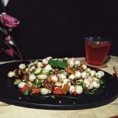 A picture of Healthy Makhaana Salad with fruits veggies and nuts.