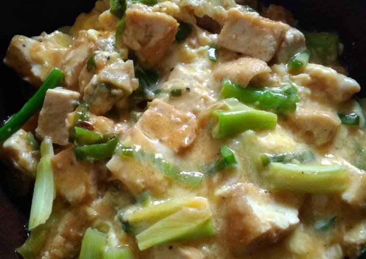Cara memasak 🍚 Oyakodon but with Tofu yang Lezat