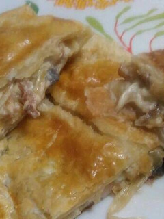 Una foto de Pastel de carbonara