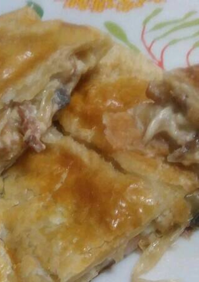 Una foto de Pastel de carbonara