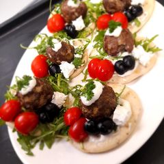 A picture of Greek Meat balls.