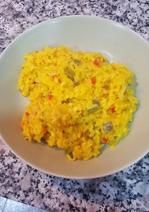 Una foto de Risotto de verduras