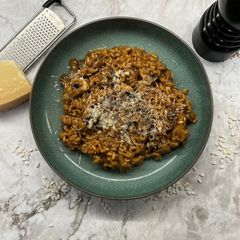 A picture of Mushroom and Parmesan Risotto.