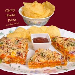 Quick & Cheesy Bread Pizza | 20-Min Snack A picture of Quick & Cheesy Bread Pizza | 20-Min Snack.