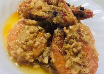 Fresh, Cooking Recipe Soju Drunken Prawns in Salted Egg and Coco Cream Sauce Delicious Perfect