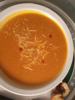 Una foto de Sopa de calabaza deliciosa