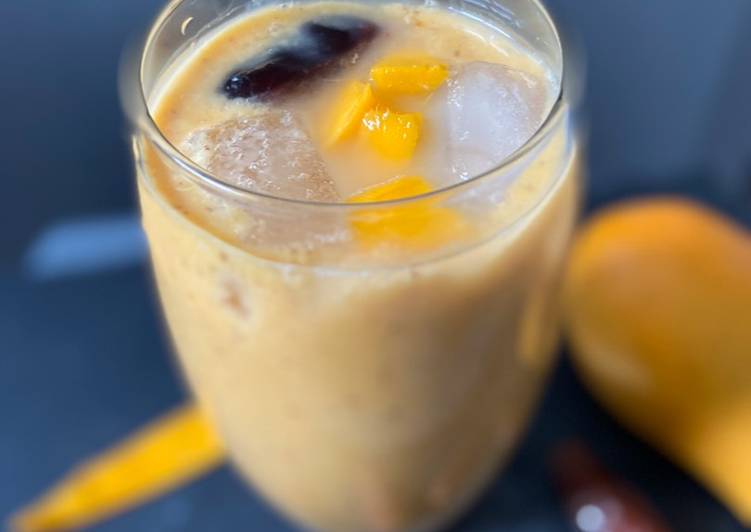 Steps to Make Homemade Dates and Mango Lassi #Ramadan