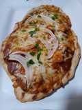 Butter Chicken Pizza on Naan