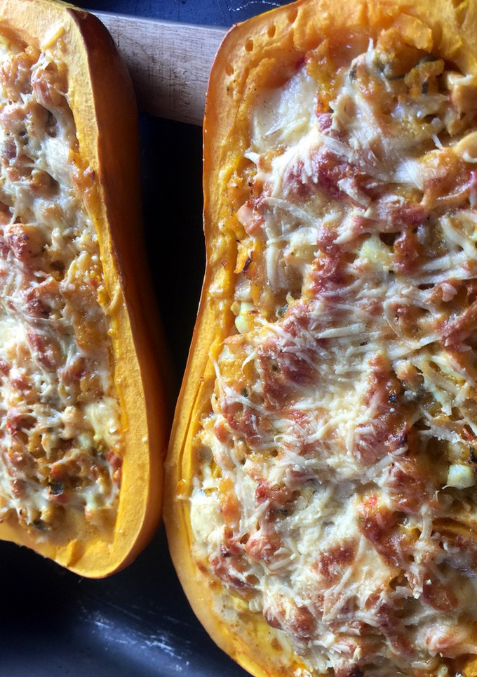 Una foto de Calabaza rellena