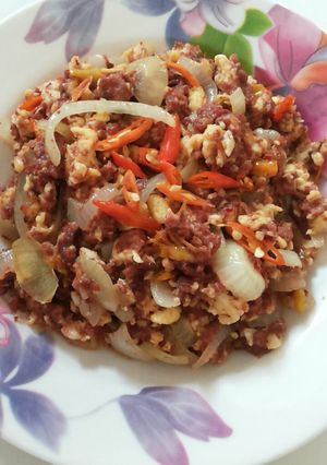 Foto resep Tumis kornet pedas bawang bombay