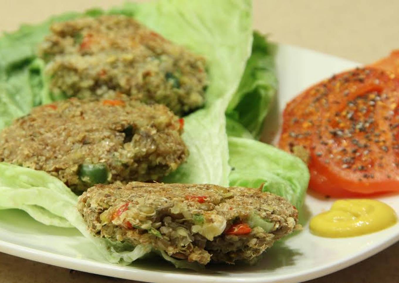 Hamburguesas de quinoa y lentejas
