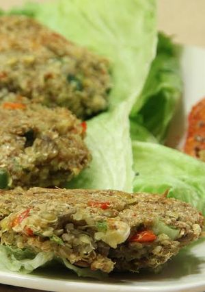 Una foto de Hamburguesas de quinoa y lentejas