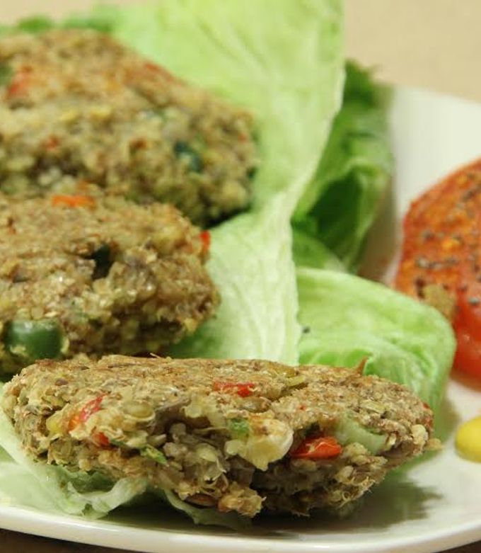 Una foto de Hamburguesas de quinoa y lentejas