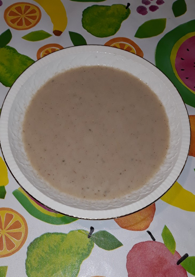 Una foto de Crema de shiitakes con tomillo fresco