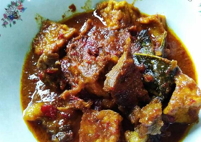 Empal daging sapi dan tahu