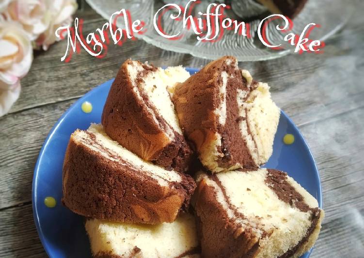 Bagaimana Membuat Marble Chiffon Cake Anti Gagal