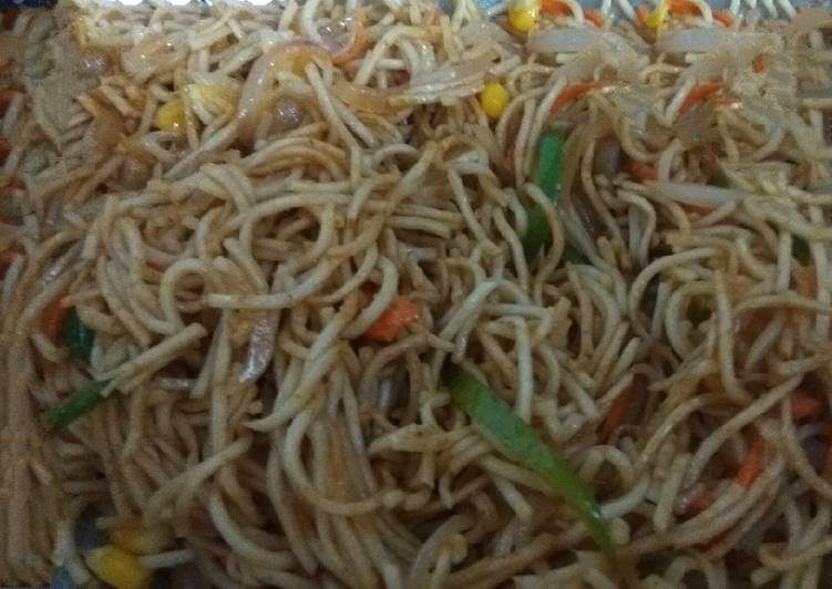 Simple Way to Prepare Perfect Stir Fry Veggies With Homemade Noodles